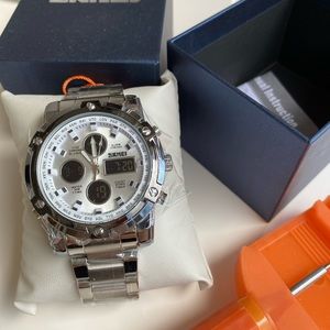 SKMEI 1389 Waterproof Sport Fashion Watch Quartz Stopwatch Dual Display Watch